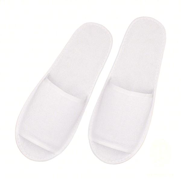 Тапочки Бюджет, открытый мыс, махра (100% полиэстер), 2,5 мм. (20 пар)