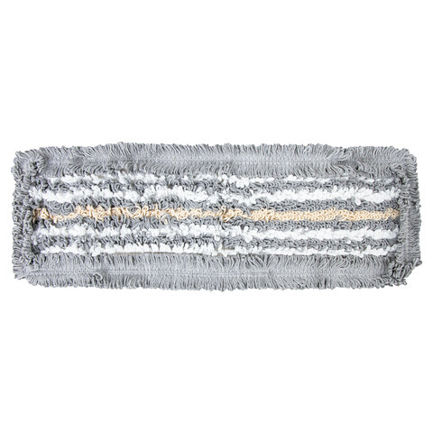 Насадка МОП плоская для швабры/держателя 40 см, ТИП У/К, хлопок/микрофибра, СЕРАЯ, LAIMA EXPERT, 606 (1 шт.)