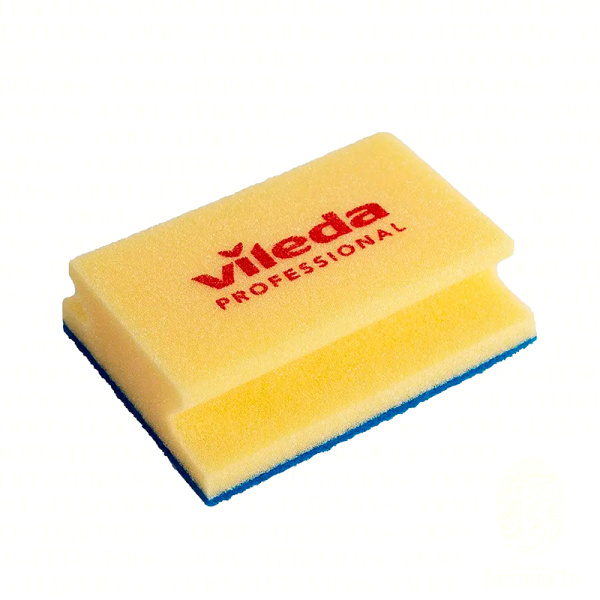 Губка для ванной, деликатная 13х16,5 см., синий абразив от Vileda Professional (44 шт.)