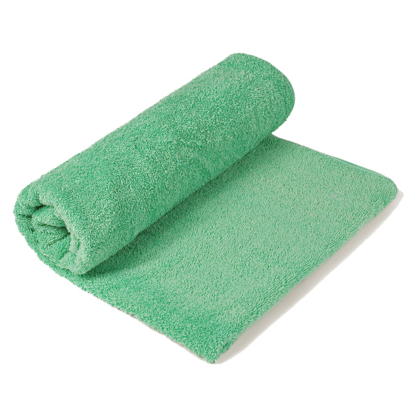 Махровое полотенце цветное 50х90 см., плотность 450 г./кв.м. , без бордюра (Зеленое)
