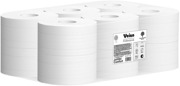 Бумага туалетная 2 сл. 150 м. / ВИК LITE / JUMBO Comfort, белая, восст. целлюлоза, от Веиро / Veiro