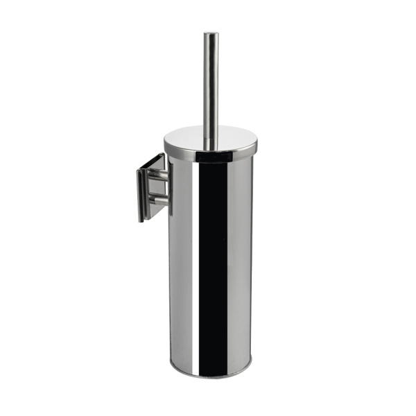 Ёрш для унитаза круглый, настенный, из нержавеющей стали, цвет ХРОМ.