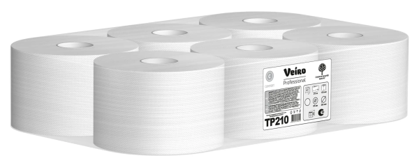 Бумага туалетная 2 сл. 215 м. / Comfort, белая, восст. целлюлоза от Веиро / Veiro