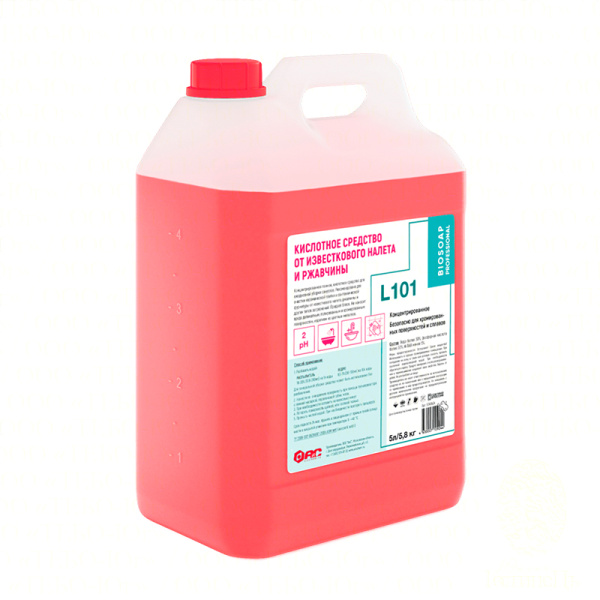 Кислотное концентрированное средство от известкового налета и ржавчины 5 л. - L101 АиС