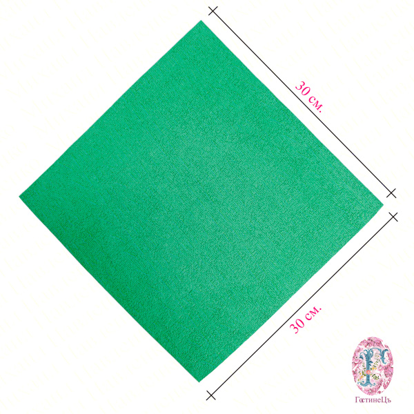 Салфетка ПВА Микро для окон, стекол и зеркал 30х30 зелёная от РОСМОП