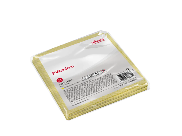 Салфетка микрофибровая «PVA micro / ПВА микро», желтая, 35х38 см. Vileda Professional