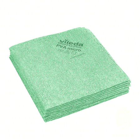 Салфетка микрофибровая «PVA micro / ПВА микро», зеленая, 35х38 см. Vileda Professional (5 шт.)