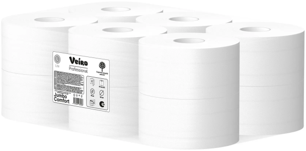 Бумага туалетная 2 сл. 150 м. / ВИК LITE / JUMBO Comfort, белая, восст. целлюлоза, от Веиро / Veiro
