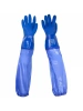  Sandy Long Перчатки МБС, интерлок с полным покрытием ПВХ синего цвета