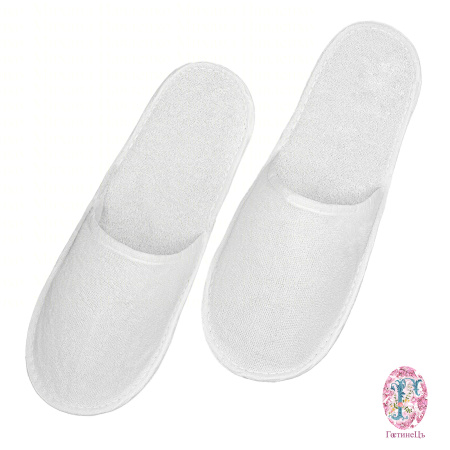 Тапочки махровые «Стандарт» закрытый мыс, подошва ЭВА 3,5 мм.