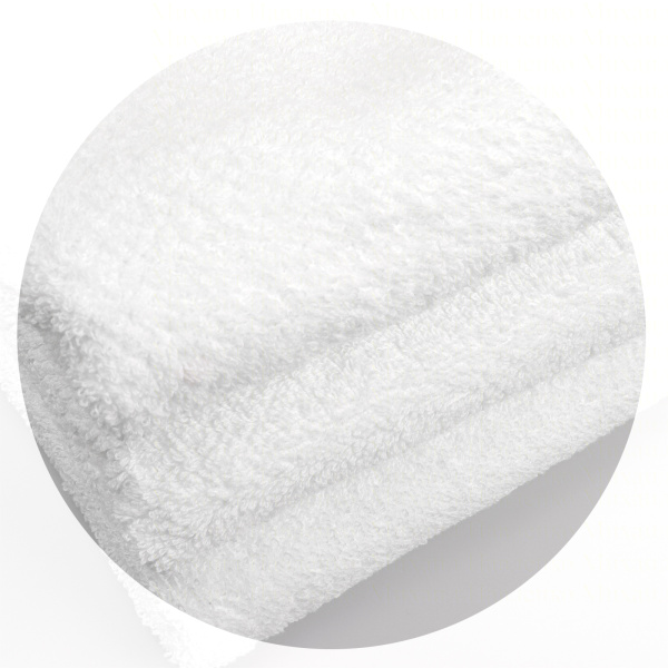  Махровое полотенце RING 50x70 см, белое, плотностью 450 г./кв.м. terryOne - Турция