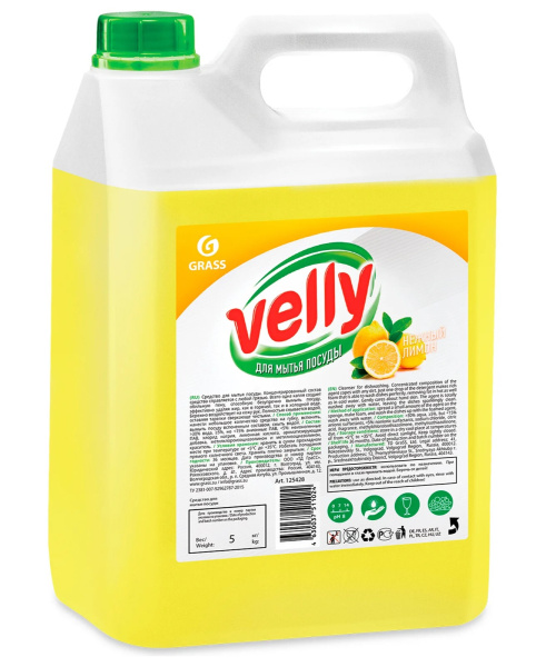 Моющее средство для посуды GraSS VELLY Лимон 5 л. (1 шт.)