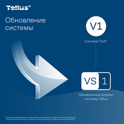  Покрытия на унитаз Tellus/TORK (Система V1), 1/2 сложения, КОМПЛЕКТ 250 шт., 37х41 см, Advanced, белые, 750197