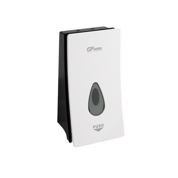 Дозатор жидкого МЫЛА, универсальный, пластиковый, БЕЛЫЙ, с глазком - капля, 400 мл (1 шт.)