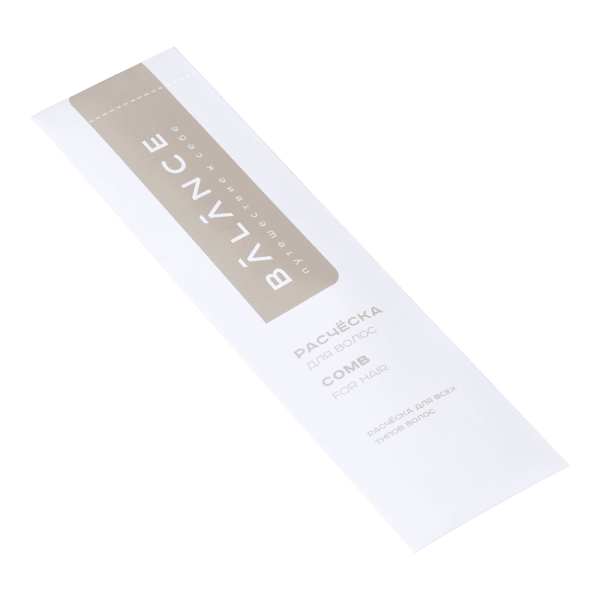 Расчёска, упак. каменная бумага с клапаном «Balance» / Hairbrush