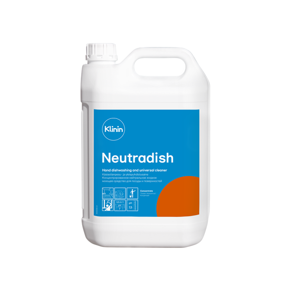 Средство для мытья посуды 5 л. нейтральное - Неутрадиш (Neutradish) от Klinin (5 л.)