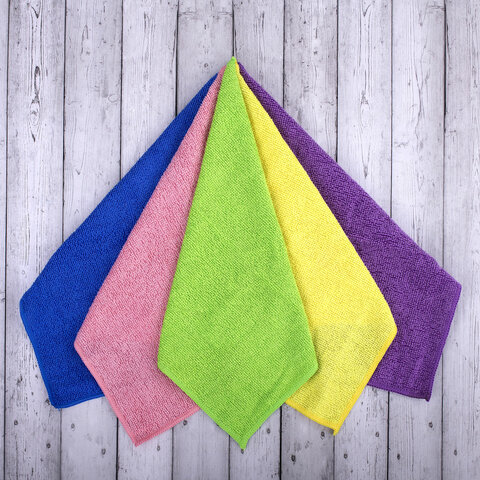  Салфетки из МИКРОФИБРЫ 30х30 см MULTI COLOUR, big pack, КОМПЛЕКТ 10 шт., 180 г/м2, LAIMA HOME, 607794