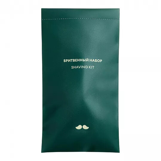  Бритвенный набор, упак. кам. бумага «No Name» зеленый / Shaving set