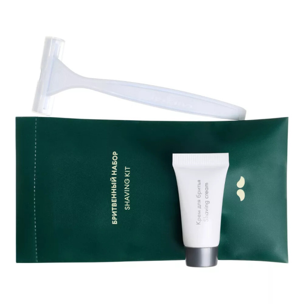 Бритвенный набор, упак. кам. бумага «No Name» зеленый / Shaving set (150 шт.)