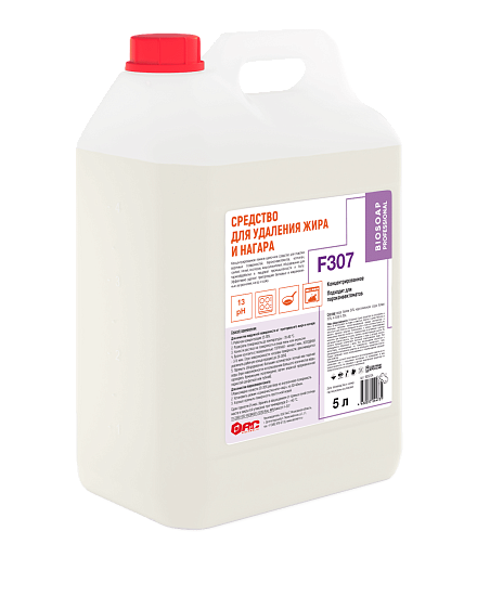 Антижир для полов и стен, сильнощелочное универсальное средство 5 л. - F307 (BIOSOP) от АИС (1 шт.)