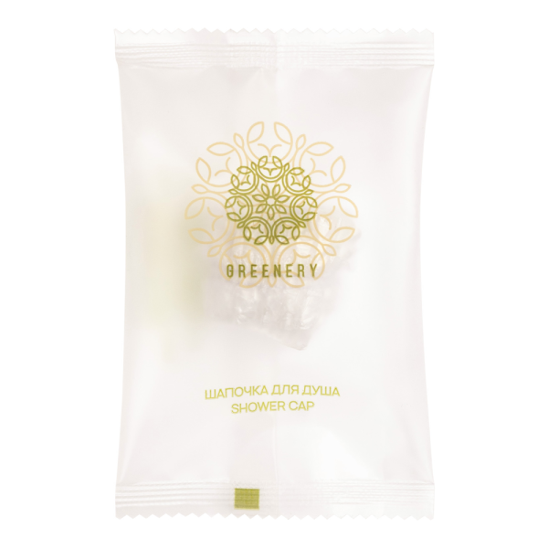 Шапочка для душа, упак. матовый пакет «Greenery» / Shower cap (400 шт.)