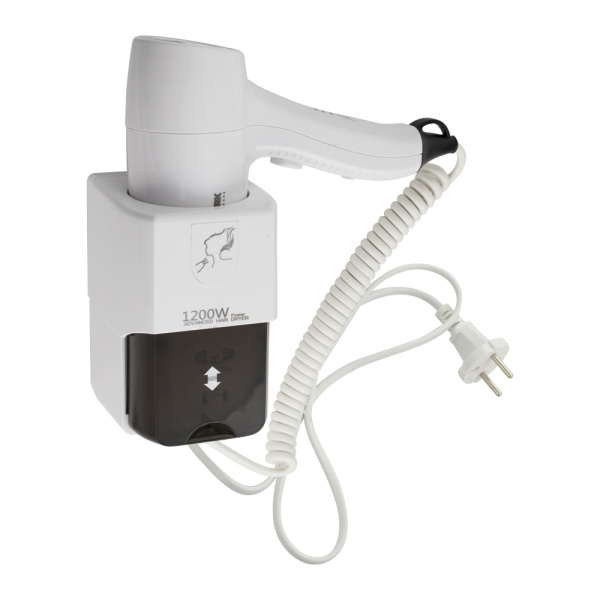 Фен для волос 1200 Вт. профи, с розеткой, в ванную комнату - GFmark (1 шт.)