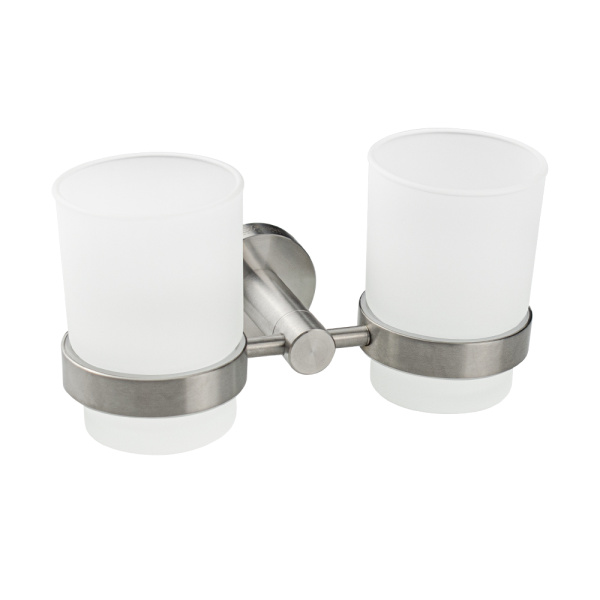 GFmark - Стакан + стакан с креплением к стене, из нержавеющей стали 80160 (1 шт.)