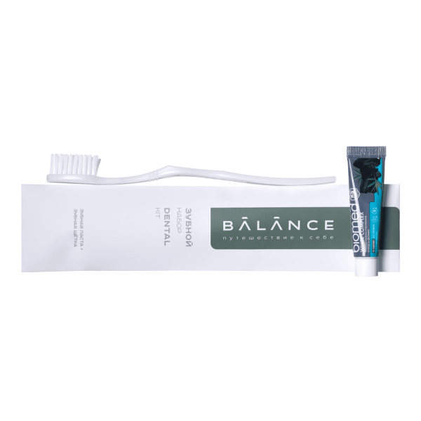 Зубной набор, упак. каменная бумага с клапаном «Balance» / Dental kit (200 шт. SPLAT)