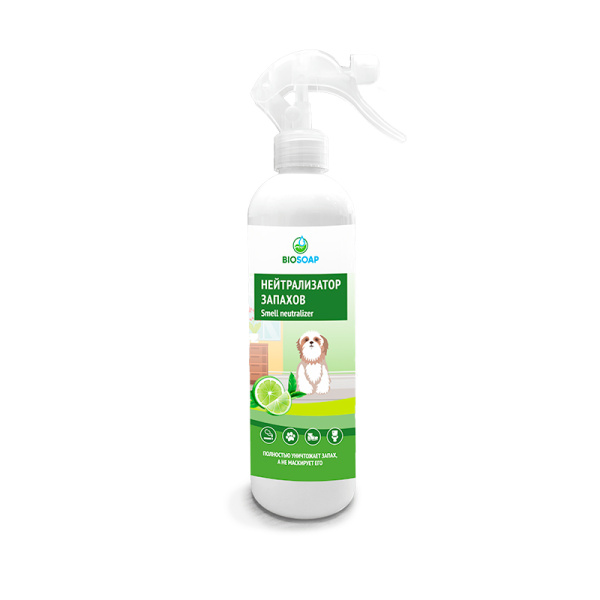 Нейтрализатор неприятных запахов (триггер) 500 мл. BIOSOAP - Лайм и зеленый чай от АиС / AISCHEM (1 шт.)