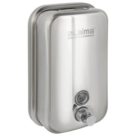  Дозатор для жидкого мыла LAIMA PROFESSIONAL INOX (гарантия 3 года), 1 л, нержавеющая сталь, зеркальный, 605393