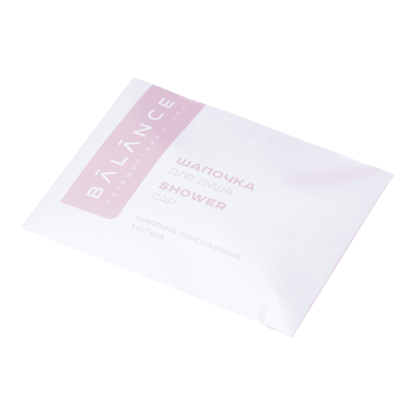Шапочка для душа, упак. каменная бумага с клапаном «Balance» / Shower cap