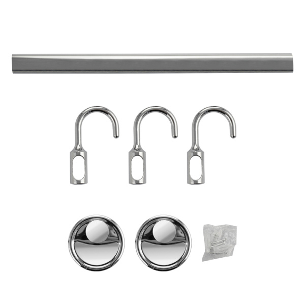 Вешалка с тремя подвижными крючками, прямая