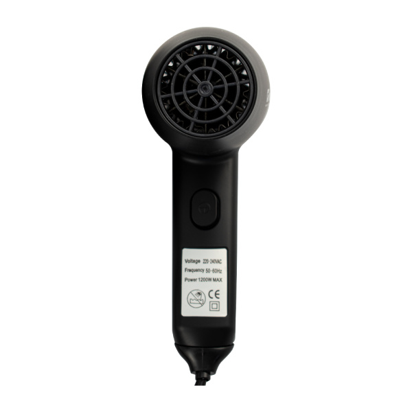 Фен для волос 1200 Вт. в ванную комнату с боковым креплением, с розеткой, черного цвета - GFmark