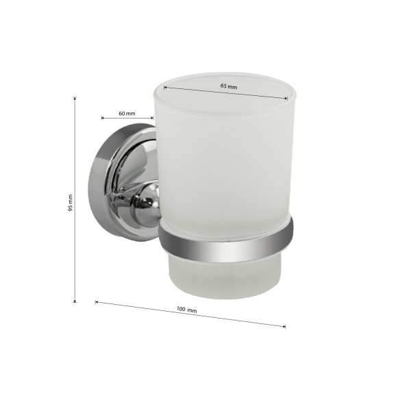 Стакан стеклянный с креплением к стене