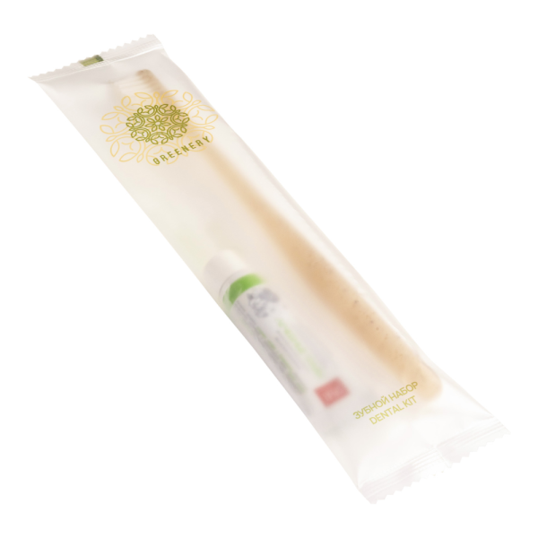 Зубной набор, матовый пакет «Greenery»  / Dental kit