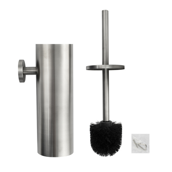 GFmark - Ёрш для унитаза круглый, настенный, АНТИВАНДАЛЬНЫЙ, из нержавеющей стали марки SUS 304 8016