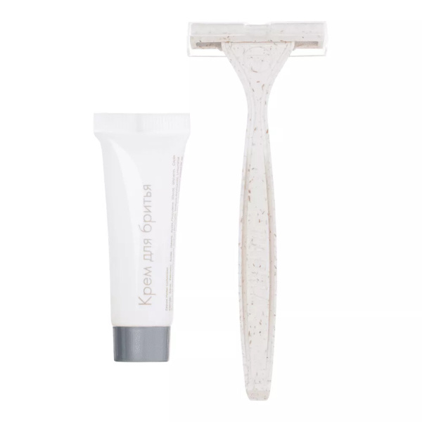  Бритвенный набор, упак. картон «No Name» бежевый / Shaving set