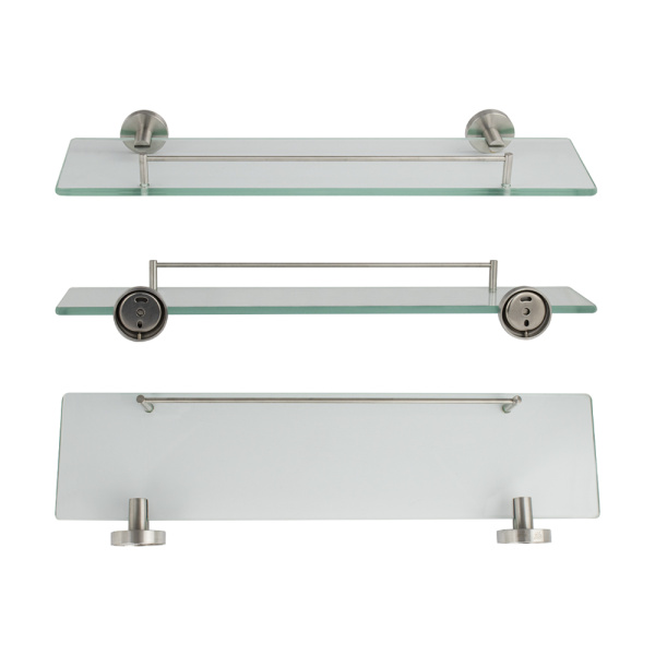 GFmark - Полка стеклянная, из нержавеющей стали 80006