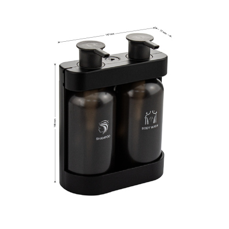 GFmark - Дозатор для жидкого мыла, антивандальный, двойной ( 2 х 380 мл ), из высокопрочного АБС пла