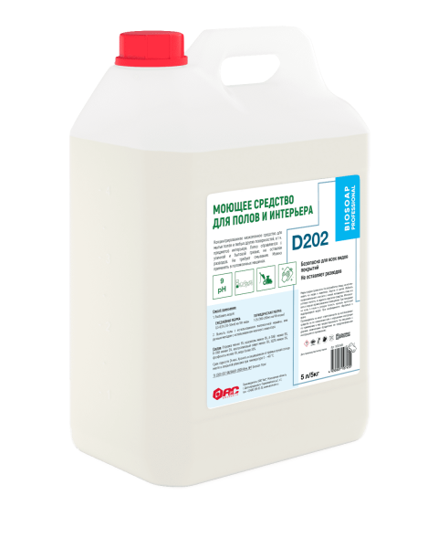  Моющее средство для полов и интерьера, 5 л. D202 (BIOSOAP PROFESSIONAL) от АИС / AISCHEM