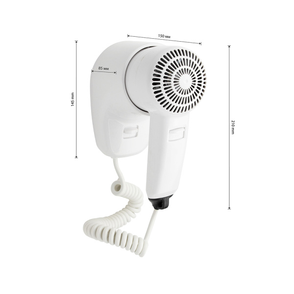 Фен для волос 1200 Вт. в ванную комнату с торцевым креплением - GFmark