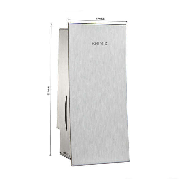 Дозатор жидкого мыла настенный, из нержавеющей стали марки 201, на 800 мл, МАТОВЫЙ ХРОМ