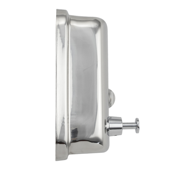 Дозатор для жидкого мыла 500 мл, настенный, с глазком, из нержавеющей стали марки 304, цвет ХРОМ.