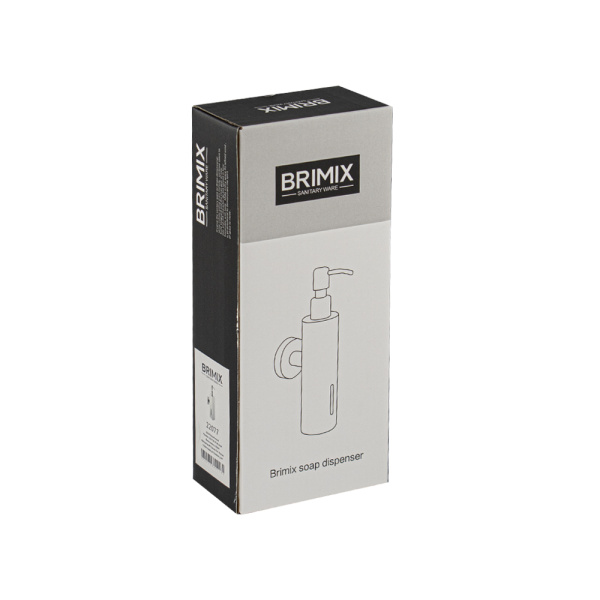 Дозатор для жидкого мыла настенный, антивандальный, 250 мл, квадратный корпус, из нержавеющей стали 