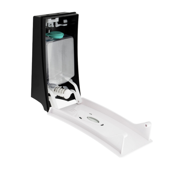 Дозатор жидкого МЫЛА, универсальный, пластиковый, БЕЛЫЙ, с глазком - капля, 400 мл