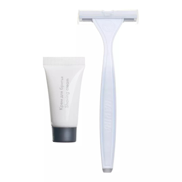  Бритвенный набор, упак. кам. бумага «No Name» зеленый / Shaving set