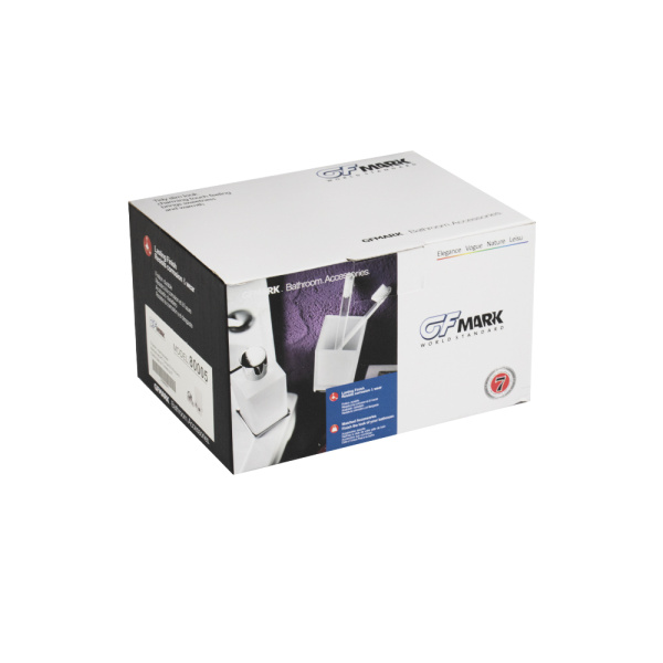 GFmark - Стакан стеклянный, с креплением к стене, из нержавеющей стали 80005