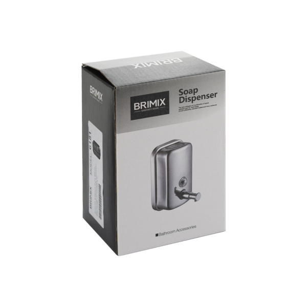 Дозатор для жидкого мыла 500 мл, настенный, с глазком, из нержавеющей стали марки 304, цвет ЧЁРНЫЙ.