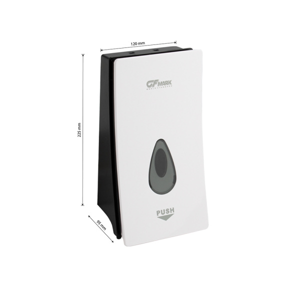 Дозатор жидкого МЫЛА, универсальный, пластиковый, БЕЛЫЙ, с глазком - капля, 400 мл