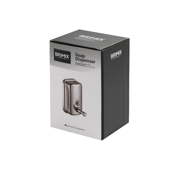 Дозатор для жидкого мыла 1000 мл, настенный, с глазком, из нержавеющей стали марки 304, цвет ХРОМ.